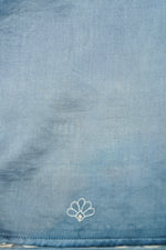 Designer Sky Blue Embroidered Organza Saree