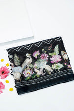 Designer Black Printed Organza Saree