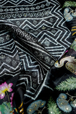Designer Black Printed Organza Saree