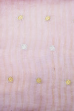 Designer Rose Pink Printed Organza Saree