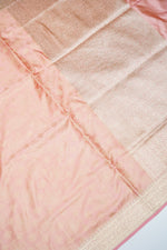 Banarasi Baby Pink Blended Mashru Silk Saree