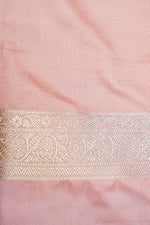 Banarasi Baby Pink Blended Mashru Silk Saree