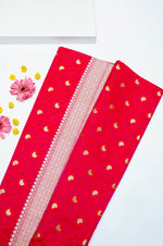 Banarasi Reddish Pink Blended Mashru Silk Saree