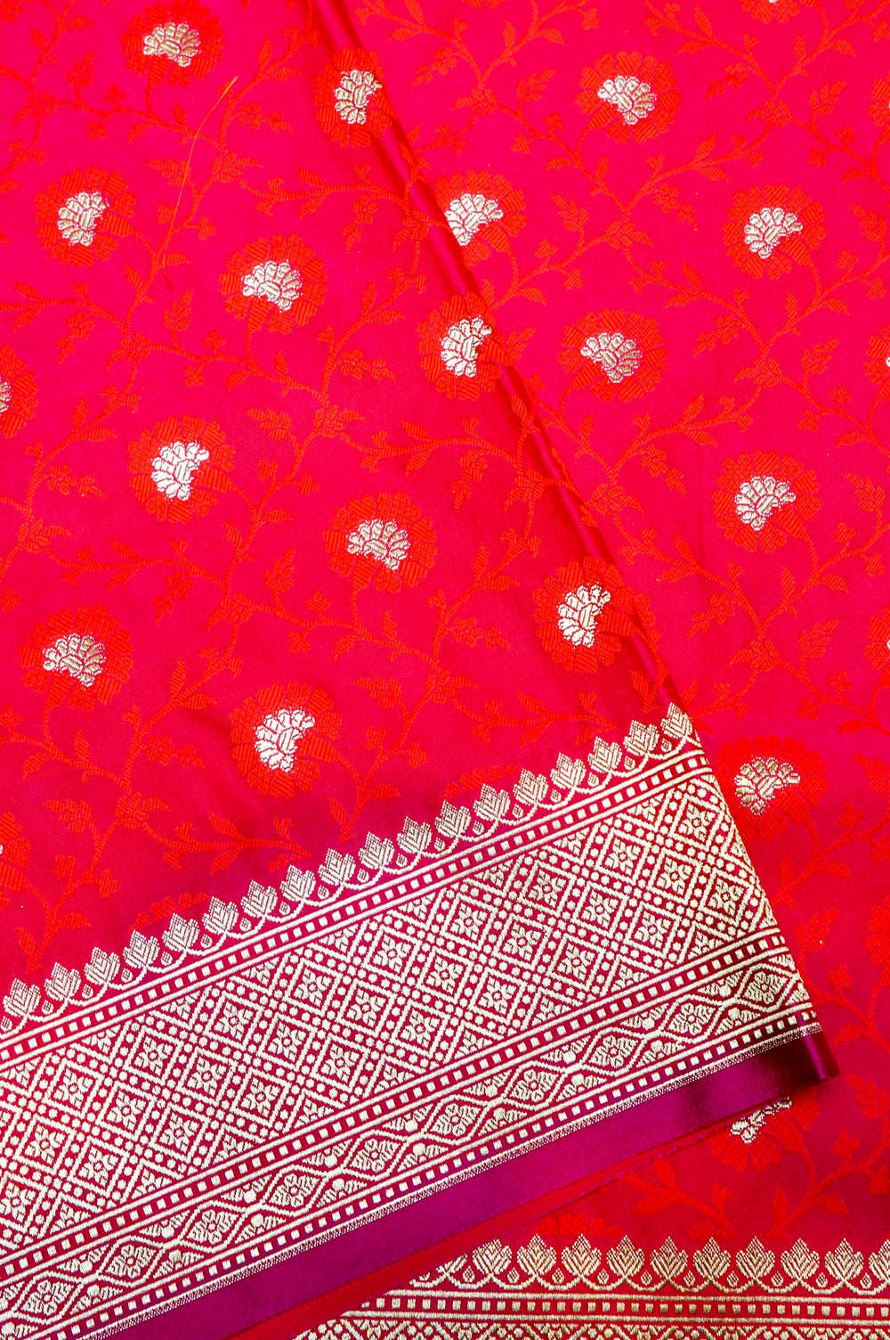 Banarasi Reddish Pink Blended Mashru Silk Saree