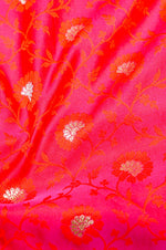 Banarasi Reddish Pink Blended Mashru Silk Saree