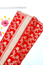 Banarasi Red Blended Katan Silk Saree