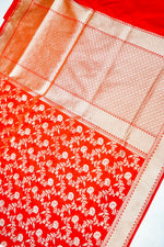 Banarasi Red Blended Katan Silk Saree