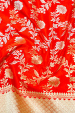 Banarasi Red Blended Katan Silk Saree