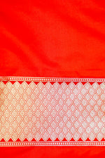 Banarasi Red Blended Katan Silk Saree