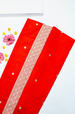 Banarasi Orange Blended Katan Silk Saree