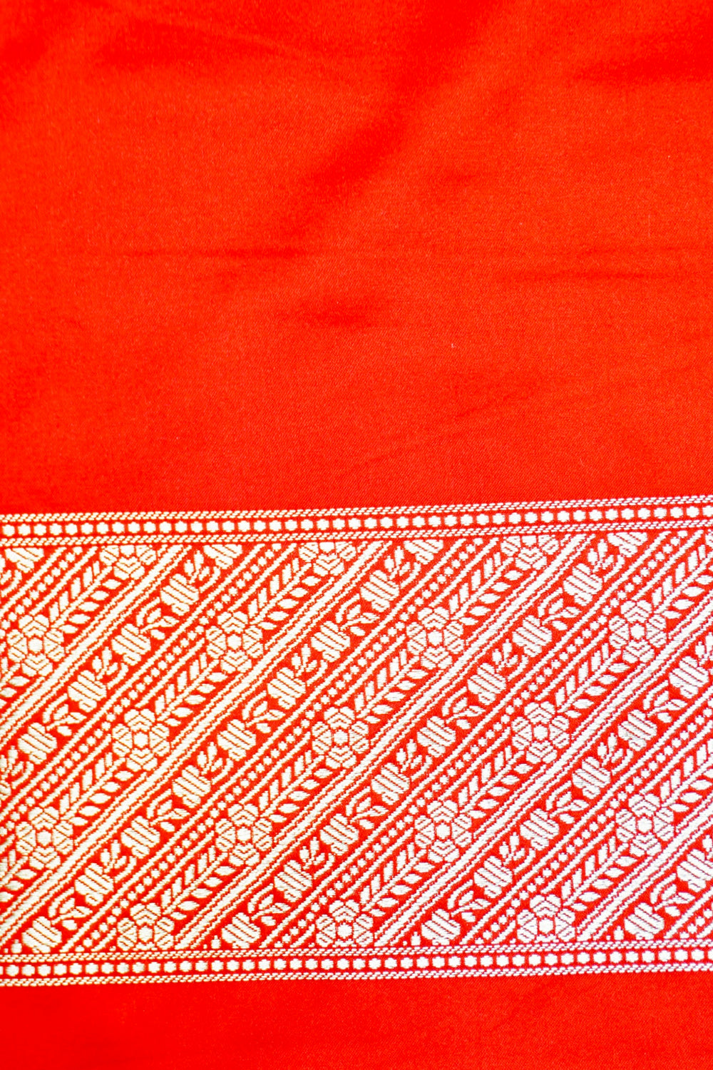 Banarasi Orange Blended Katan Silk Saree