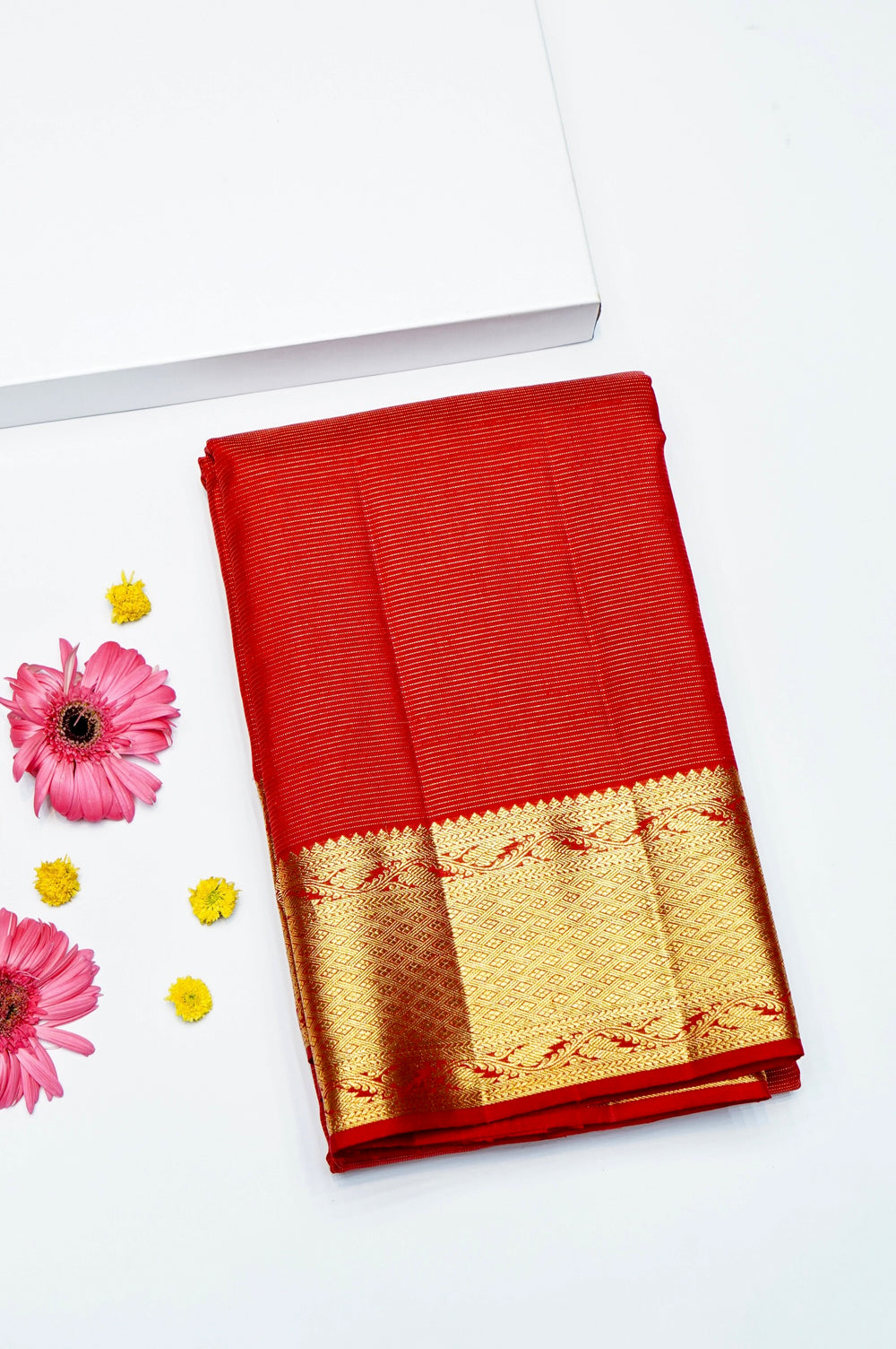 Handwoven Red Banarasi Silk Saree