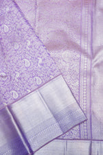 Handwoven Lavender Brocade Kanjivaram Silk Saree