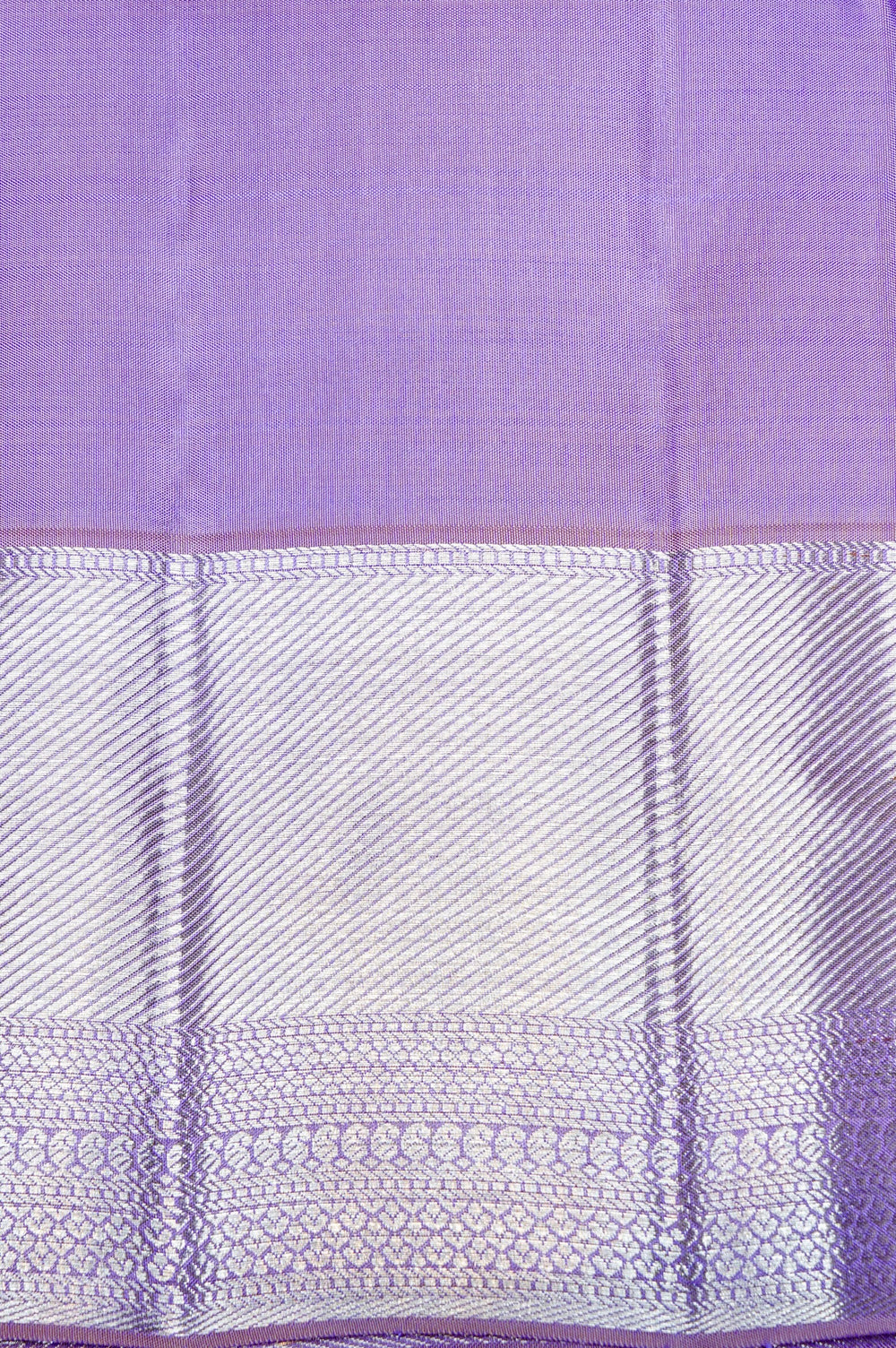 Handwoven Lavender Brocade Kanjivaram Silk Saree