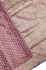 Handwoven Onion Pink Banarasi Katan Tissue Silk Saree