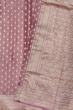 Handwoven Onion Pink Banarasi Katan Tissue Silk Saree