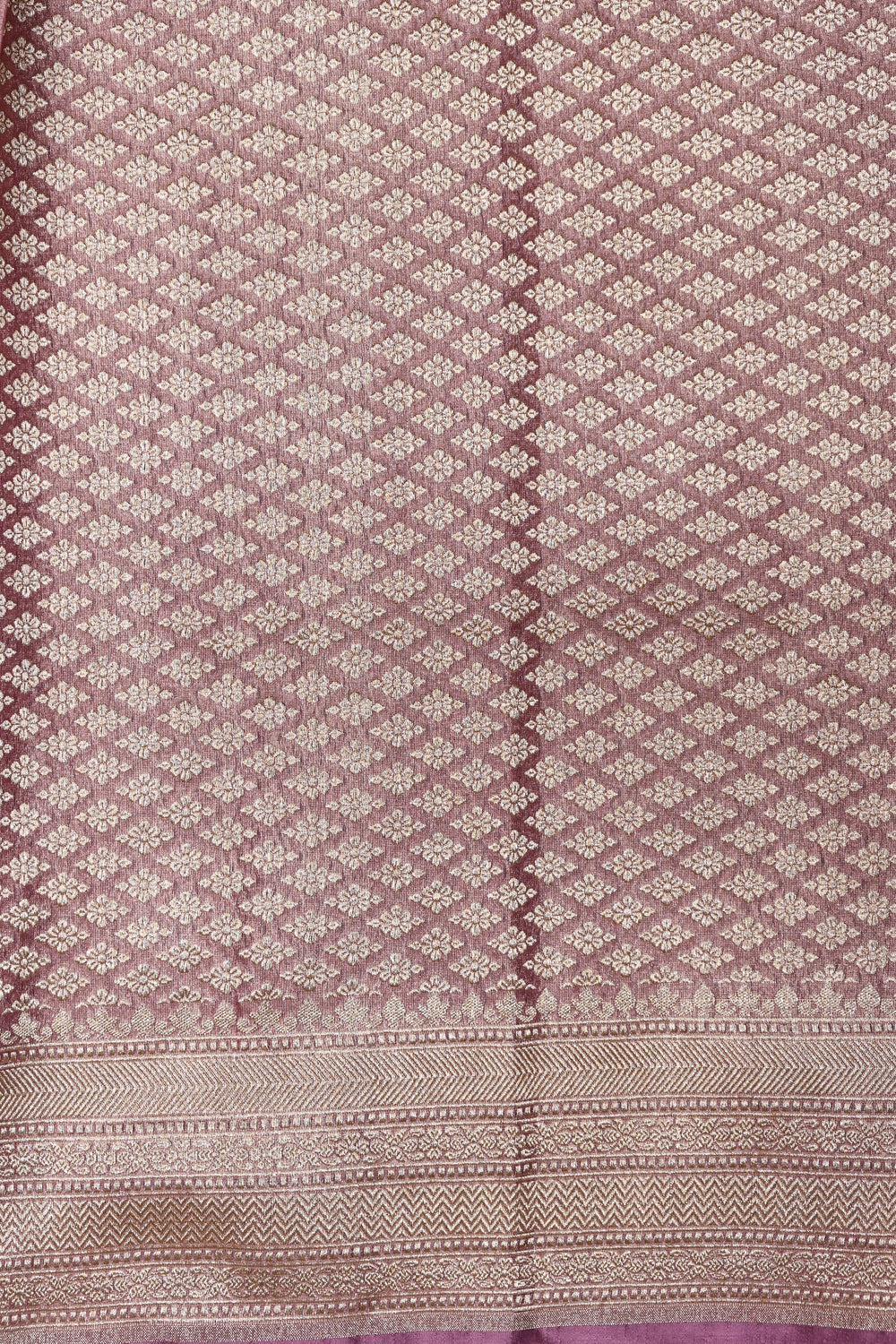 Handwoven Onion Pink Banarasi Katan Tissue Silk Saree