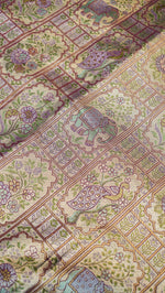 Designer Golden Maroon Kanjivaram Silk Saree