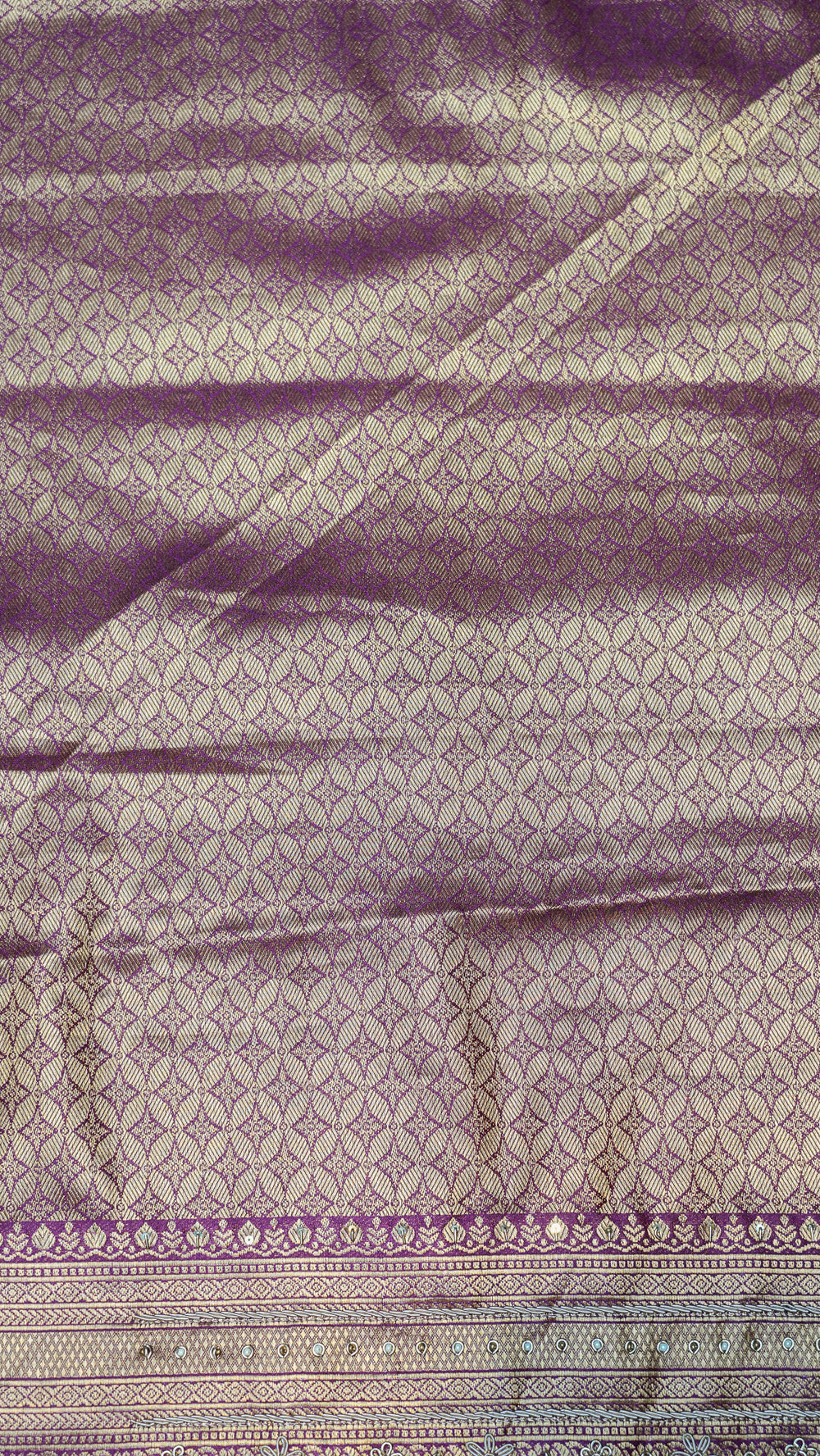 Designer Golden Maroon Kanjivaram Silk Saree