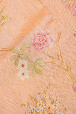 Handwoven Peach Banarasi Tussar Silk Saree