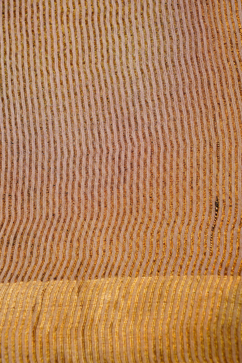 Handwoven Peach Banarasi Tussar Silk Saree