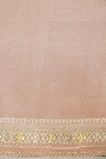 Handwoven Blush Peach Banarasi Tussar Silk Saree