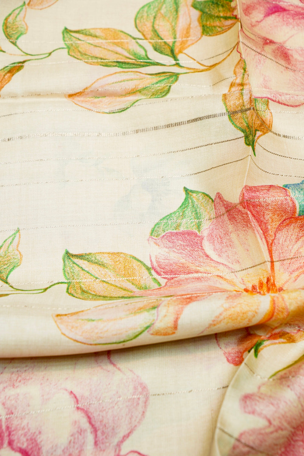 Handwoven Cream Banarasi Tussar Silk Saree