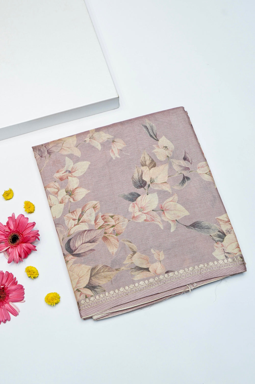 Handwoven Onion Pink Banarasi Tussar Silk Saree