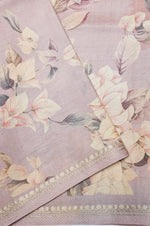 Handwoven Onion Pink Banarasi Tussar Silk Saree