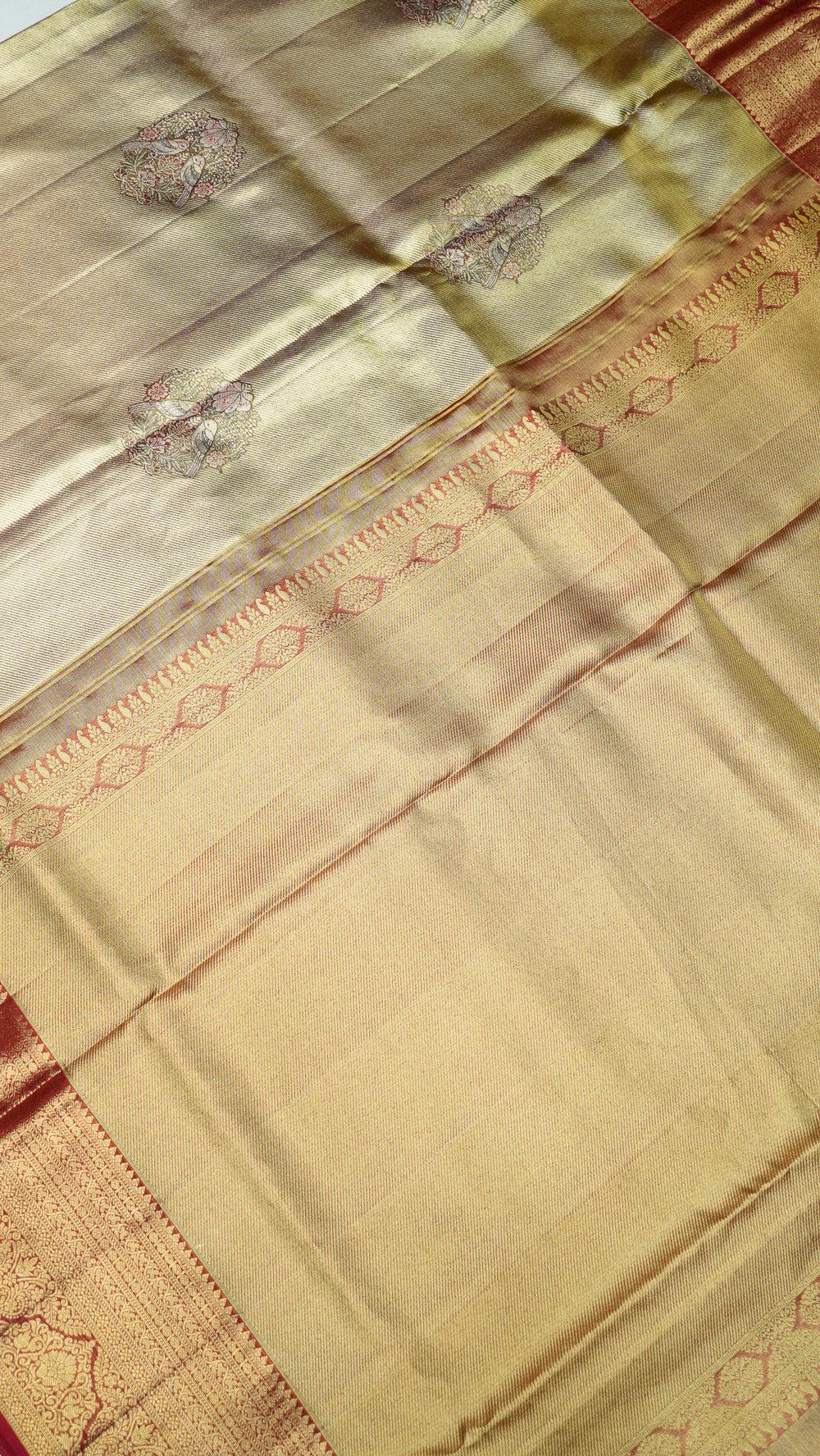Designer Golden Kanjivaram Silk Saree