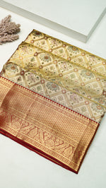Designer Golden Patola Kanjivaram Silk Saree