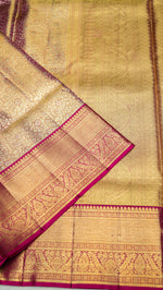 Designer Golden Kanjivaram Silk Saree