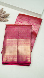 Designer Rani Pink Kanjivaram Silk Saree