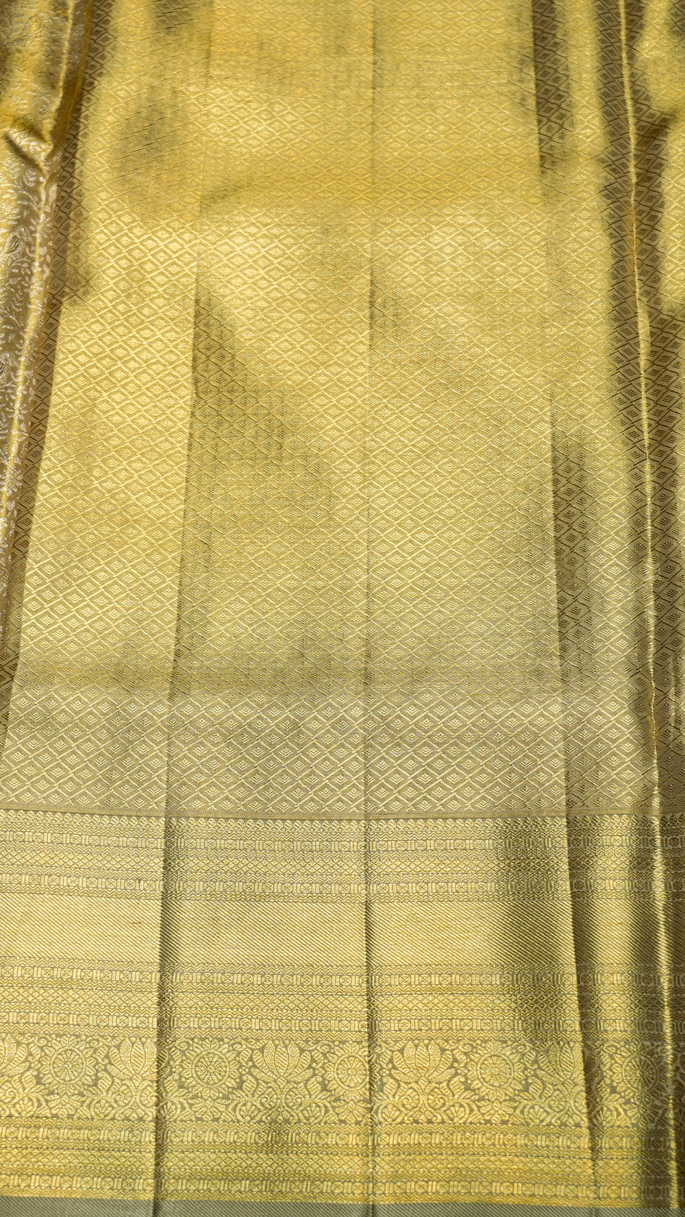 Designer Golden Kanjivaram Silk Saree