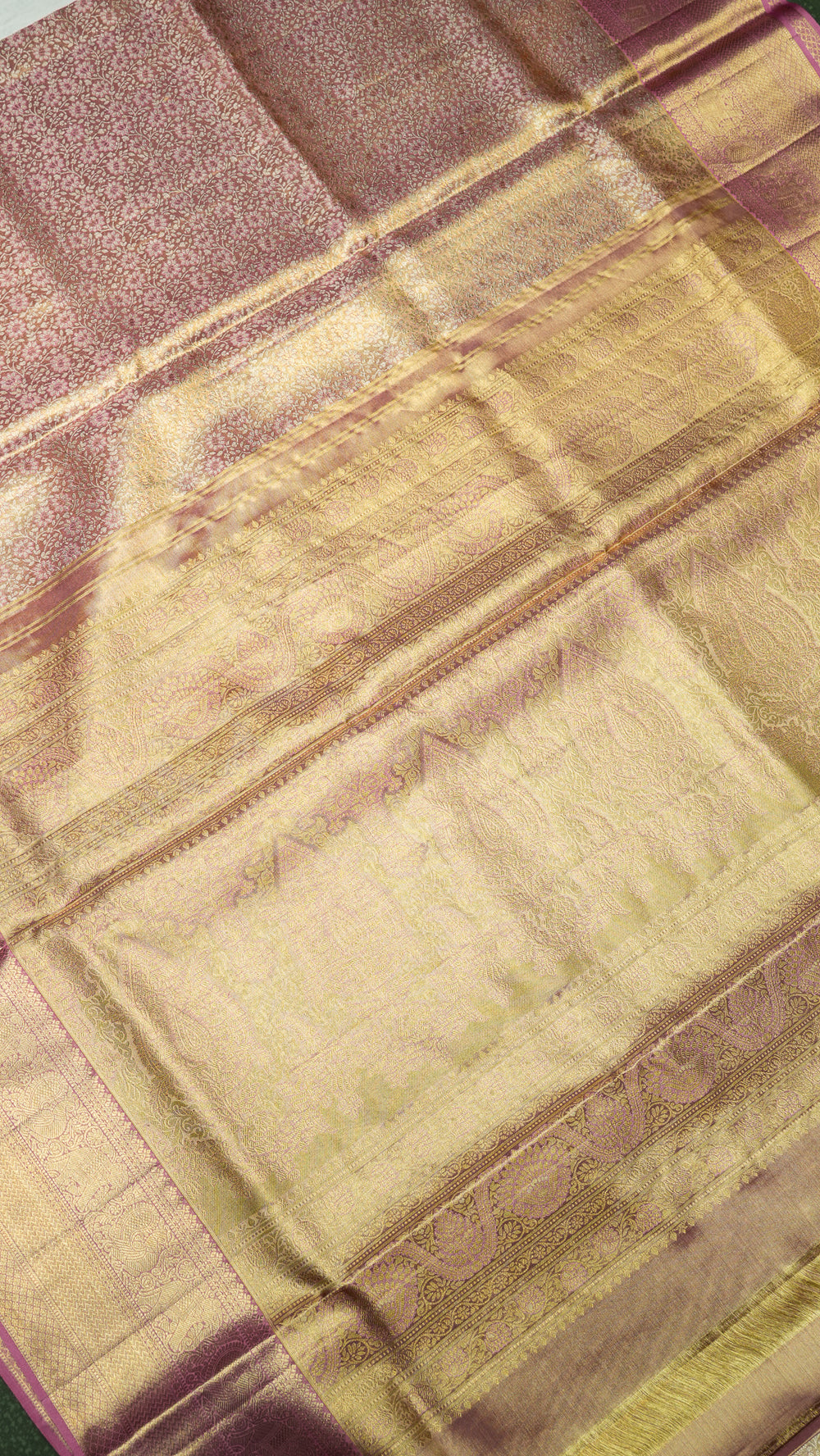 Designer Golden Kanjivaram Silk Saree