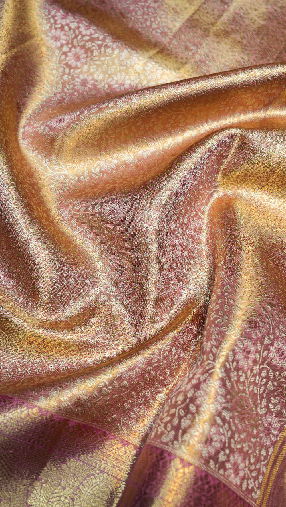 Designer Golden Kanjivaram Silk Saree