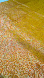 Designer Mustard Yellow Kanjivaram Silk Saree