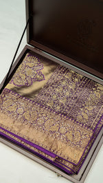 Designer Purple Kanjivaram Silk Saree