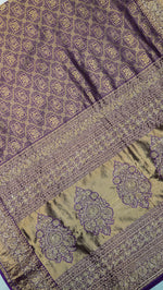 Designer Purple Kanjivaram Silk Saree