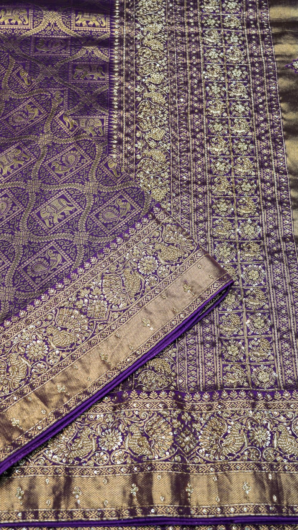 Designer Purple Kanjivaram Silk Saree