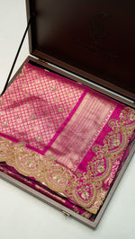 Designer Rani Pink Pure Silk Saree