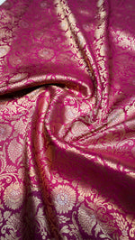 Designer Rani Pink Pure Silk Saree