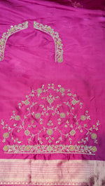 Designer Rani Pink Pure Silk Saree
