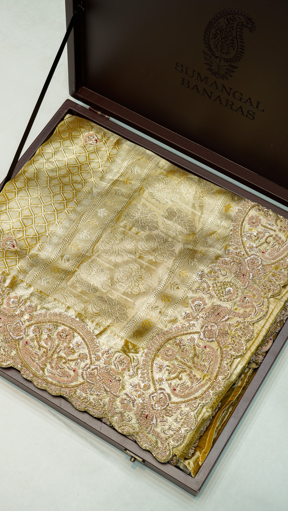 Designer Golden Kanjivaram Silk Saree
