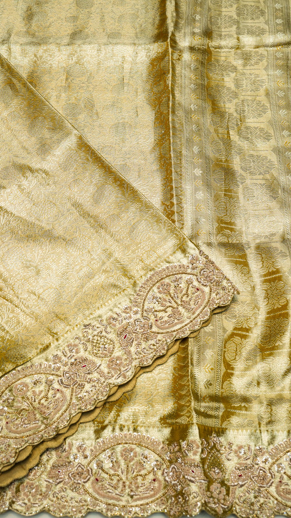 Designer Golden Kanjivaram Silk Saree