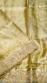 Designer Golden Kanjivaram Silk Saree