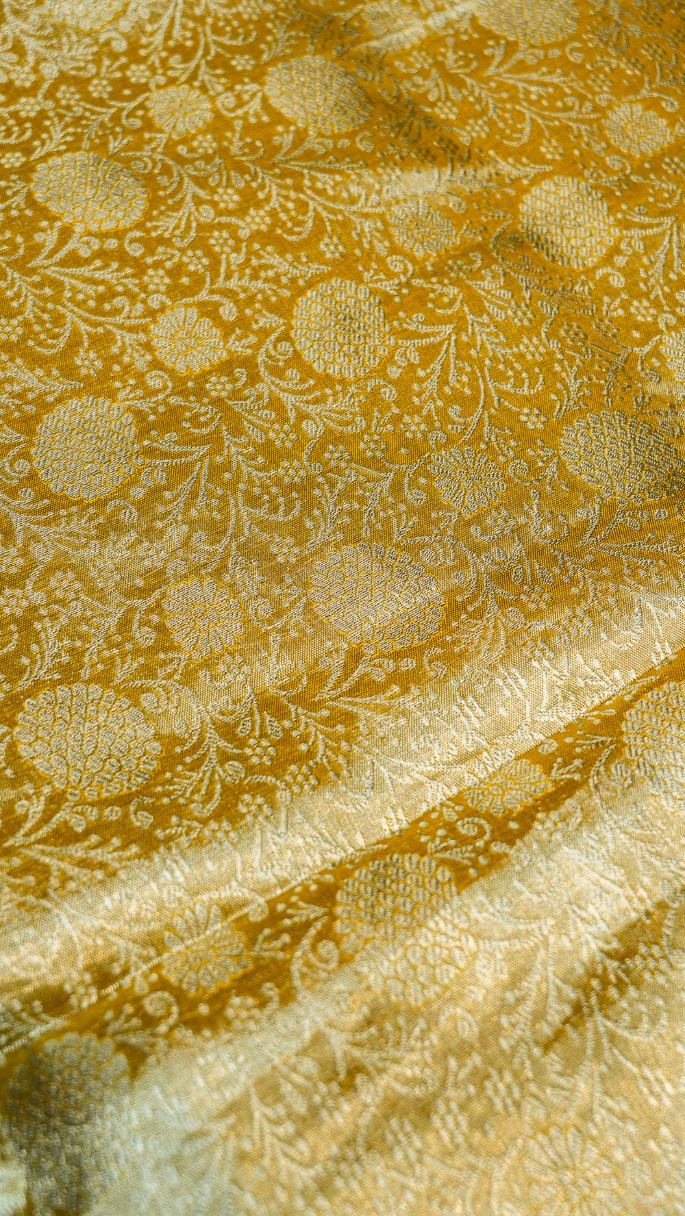 Designer Golden Kanjivaram Silk Saree