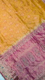 Designer Mustard Yellow Kanjivaram Silk Saree
