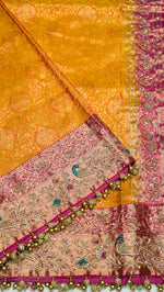 Designer Mustard Yellow Kanjivaram Silk Saree