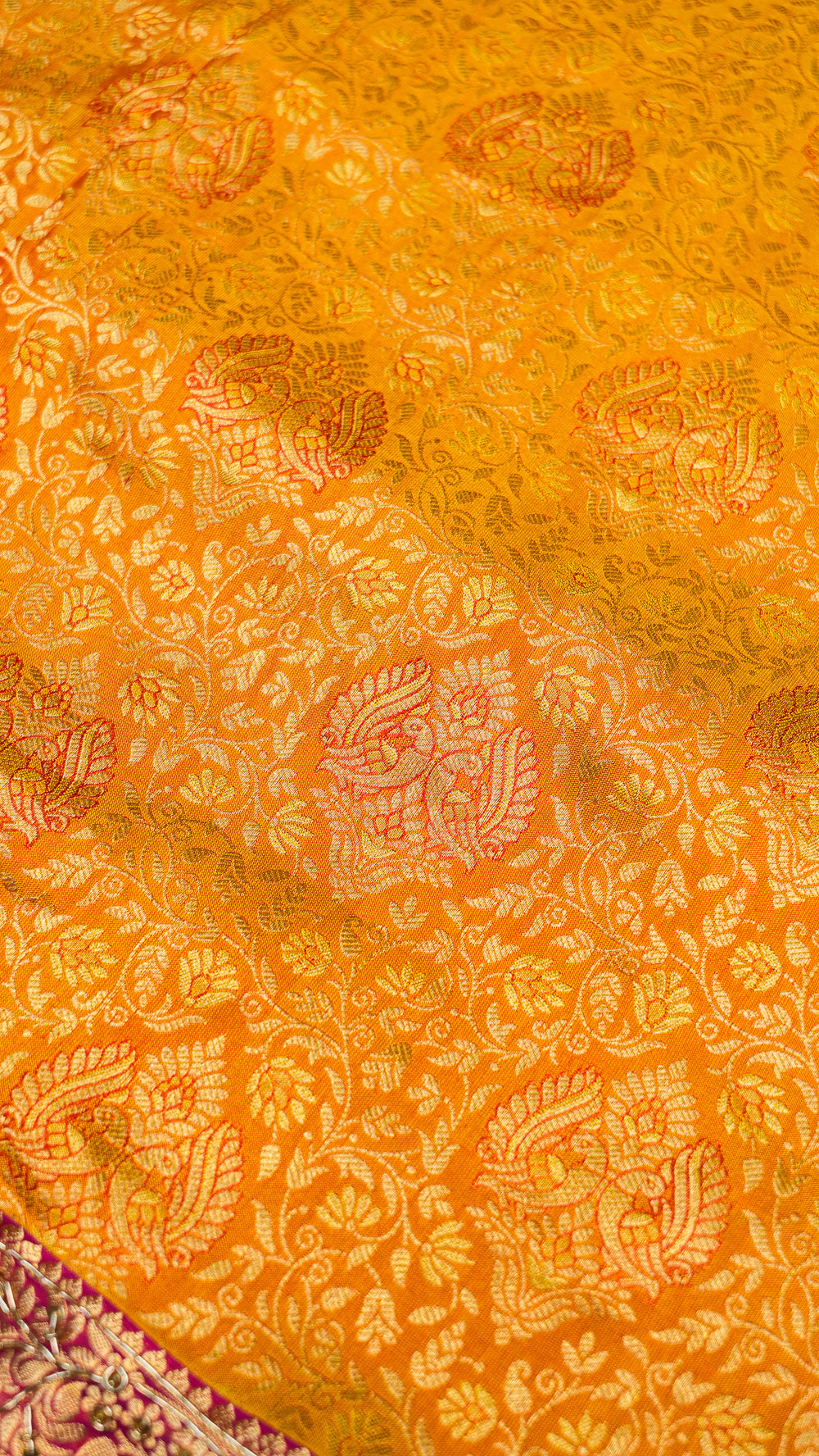 Designer Mustard Yellow Kanjivaram Silk Saree